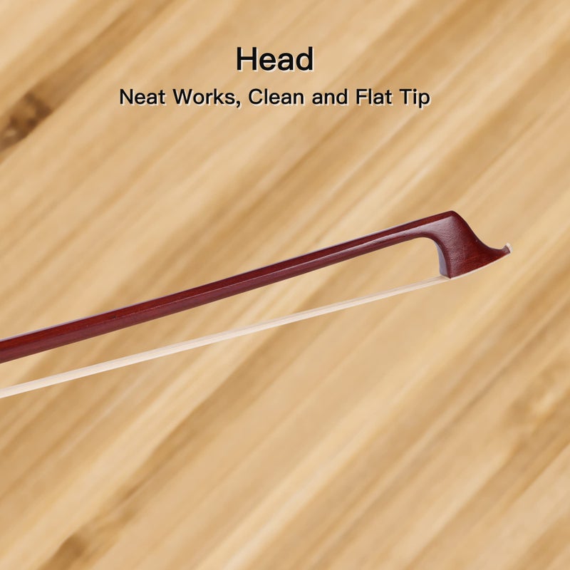 ADM 4/4 Full Size Student Cello Bow, Well Balanced Handmade Brazilwood Classic Cellos Bow Light Weight with Horsehair, Ebony Frog for Beginners - Image 4